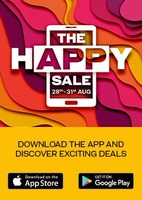 NNNOW : The Happy Sale ( 28th - 31st August ) Flat 25% off on 1st Purchase + Extra 15% off on Everything