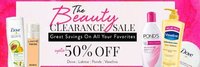 Beauty clearance sale Upto 70% off on Maybelline, L'Oréal, NYX, Park Avenue, Ponds, Babyliss, Dove