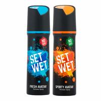 Set Wet -- Sporty Fresh No Gas Perfume Spray (Pack of 2) at Flat 53% Off for Rs.209