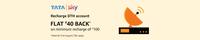 Rs 40 cashback on Tata Sky recharge of Rs100 (26-31 August)