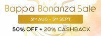 Pepperfry Bappa Bonanza Sale (31st Aug - 3rd Sept) - 50% off + 20% cash back