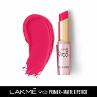 Lakme 9 to 5 Primer Matte Lip Color, Ruby Rush MR20, 3.6g