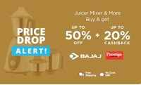 Upto 70% off On Juicer, Mixer and Grinder + upto 20% cashback