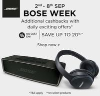 Bose Week  2-8 September  : Save Upto 50% + Additional Cashback Offers 