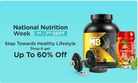 Paytmmall Nutrition Week (1st - 7th Sep) : Up to 60% off + upto Rs.2000 Cashback