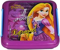 Disney Rapunzel Plastic Lunch Box, 330ml, Violet/Yellow @ 85