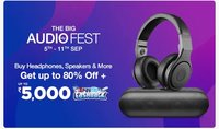 Paytmmall The Big Audio Fest : Upto 80% off + Rs.5000 cashback on Speakers & Bluetooth Headphones