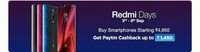 Redmi Days (3rd - 8th Sep) - Up to ₹1450 Cash back + 10% cash back by Yes Bank credit card (EMI)