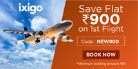 Flat 900 Cashback on 1st Flight Booking at Ixigo (Min txn Rs.5000)