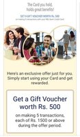 Get Rs. 500 e-Gift Voucher on using your RBL Bank Credit Card