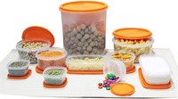 Princeware SF Package Plastic Container Set, 10-Pieces, Orange