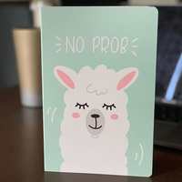 Cute Animal "Lama" print Ruled Notebook / Diary / Journal (Set of 4 )Rs.199