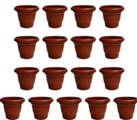 Ojorey Gardening Flower Pot Terracotta (Pack of 17) @ Rs 259