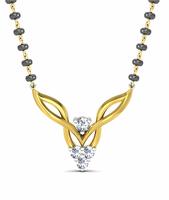 Avsar New Collection 18K (750) Yellow Gold and Diamond Pendant for Women