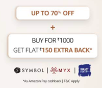 Buy for Rs 1000 get Rs 150 cashback (Only Select Prime members)