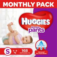 Huggies Wonder Pants Small Size Diapers Monthly Pack (168 Count) Rs.931. Apply 300 rs coupon 