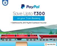 Flat 125₹ Instant off on Train Tickets on 1st PayPal Transaction (No min Booking ) || Extra 100% Cashback upto 200₹ for New PayPal Users
