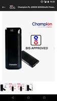 champion 20000 mah power bank bis approved