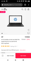 hp-15-da1058tu(i5-8th-gen-4gb RAM-1tb-256gb) at a steal price