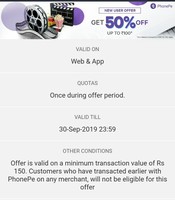 Get 50% OFF Upto 100 On Phonepe New User Offer ( Min 150) 