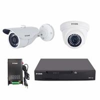 D-Link Full HD Basic CCTV Kit, 1 1MP Dome Camera, 1 1MP Bullet Camera, 1 4CH HD DVR, 1 4CH Power Supply
