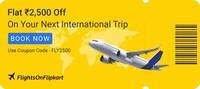 Flipkart || Flat Rs 2500 off on international Flight Booking