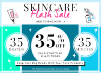 Nykaa : skincare 35 minute Flash sale on 35 Brands at 11 Am Today