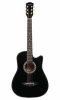 77% Off : Photron Acoustic Guitar, 38 Inch Cutaway, PH38C/BK with Picks Only, Black (Without Bag, Strap and Extra Strings)
