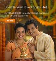 Use ICICI Bank Internet Banking to buy Digital Gold worth Rs 1,000 & above & Get 30mg / 60mg / 80mg Gold Back on Ur 1st / 2nd / 4th Transaction