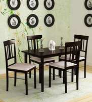 Mariko 4 Seater Dining Set in Wenge Finish by Mintwud