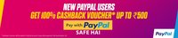 Bookmyshow: Pay with PayPal and Get 100% cashback voucher upto Rs. 500 on a minmum transaction Of Rs.50