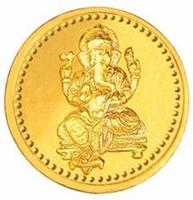 KaratCraft BIS Hallmarked 1 gm, 22KT Yellow Gold Coin