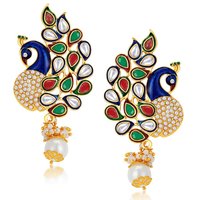 Sukkhi Gold Plated Australian Diamond Dangle & Drop Earring for Women rs 101