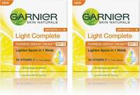 MRP Error: Garnier Combo - Skin Naturals Light Complete Serum Cream SPF 19 (Pack of 2)  (90 g)