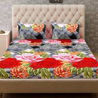 Microfibre Double Floral Bedsheet @ 298 Rs.