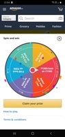Amazon app Spin and Win - Try your luck 