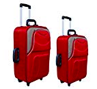 New Jersey Travellers / Polyester / Red & Beige / Set of 2 / Luggage Set / Trolley Bag rs 2500