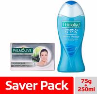 Palmolive Skin Therapy Charcoal Soap- 75gm+ Palmolive Bodywash Feel the Massage Shower Gel- 250ml Rs.148