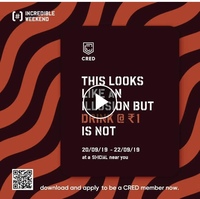 Loot drinks at just ₹1 to all CRED members(no coins required)