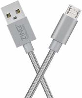 Zinq Technologies MCR-CBL-1.5 Micro Braided USB Cable - 4.9 Feet (1.5 Meters) - (Silver)