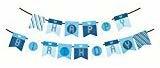 Syga Blue Happy Birthday Banner with Heart Designs Decorative Party Photo Props Banner, Bluers 46