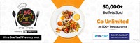 LOOT DEAL : Buy 1 get 1 free on buffet lunch / dinner at popular hotels-- ENDS AT 9PM
