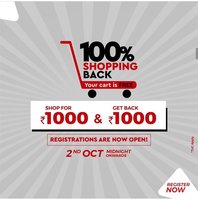 Brandfactory || 100% Shopping back || Shop for Rs 1000 & get Rs 1000 back 