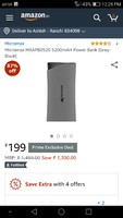 Micromax MXAPB0520 5200mAH Power Bank (Grey-Black) 
