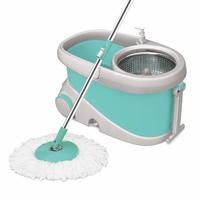 [lowest]Spotzero by Milton Prime Mop with Big Wheels and Stainless Steel Wringer (Aqua green, 2 refills)