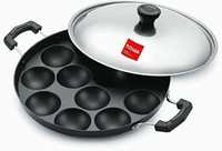 Tosaa Non-Stick Aluminium 12 Cavity Appam Patra with Lid @219 