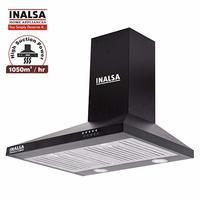 Inalsa 60 cm, 1050 m³/hr, Pyramid Chimney Classica 60BKBF with SS Baffle Filter, Push Button Control + Bank discount

