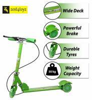 Zest 4 Toyz Skate Scooter for Kids with 3 Wheels and 3 Position Adjustable Height (Green)

