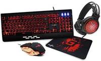 Redgear Manta 4.1 3 color LED Keyboard / 3200 DPI mouse / RGB Headphones and XL Mouse mat Combo Set