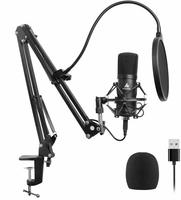 streaming/recording setup -  Maono AU-A04 Condenser Microphone Kit (Black)